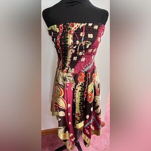 Rebellion Romantic Sini Halter dress - multicolor- size medium